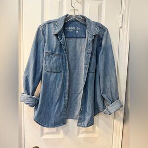 GAP Light Blue Denim Shirt 100% Cotton